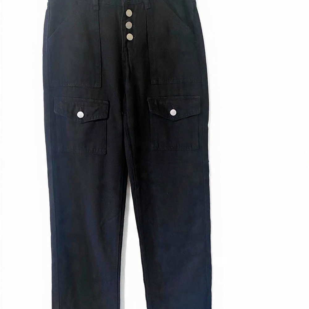 Elegant Black Women's wide leg high waisted pants size small